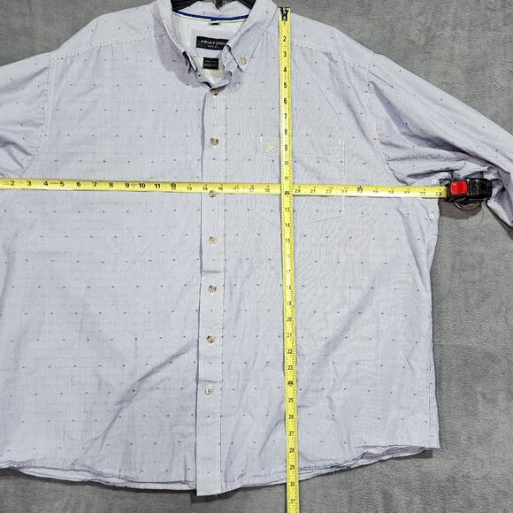 Ariat Pro Series Daniel Classic Long Sleeve Buttone Down Shirt Blue White XXL - Picture 9 of 9